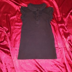 Chaps Girls sz 4 Long Navy Blue Uniform Shirt